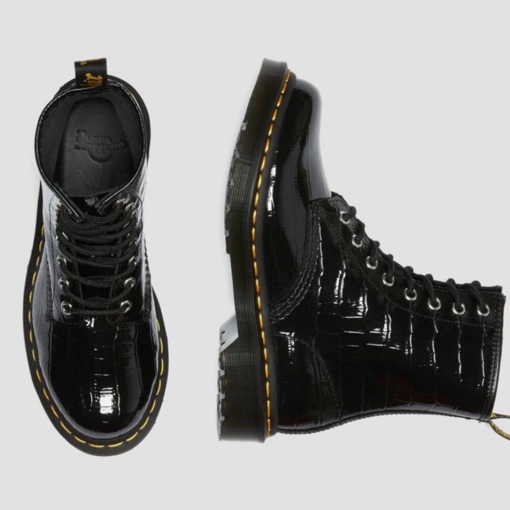 Dr. Martens Glossy Black Ankle Booties - Picture 12 of 14